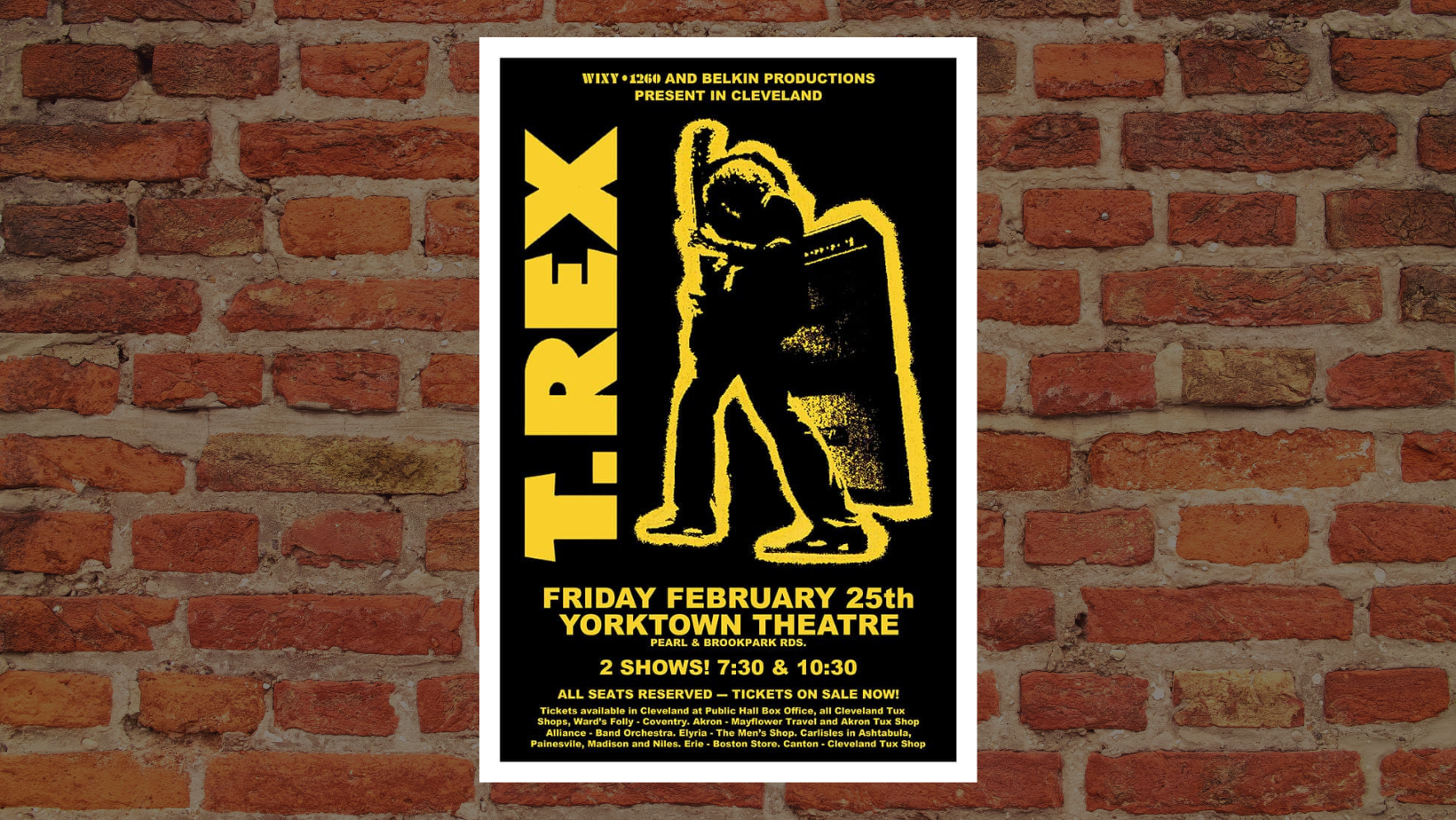 T.Rex Poster Parma Ohio Raw Sugar Studio