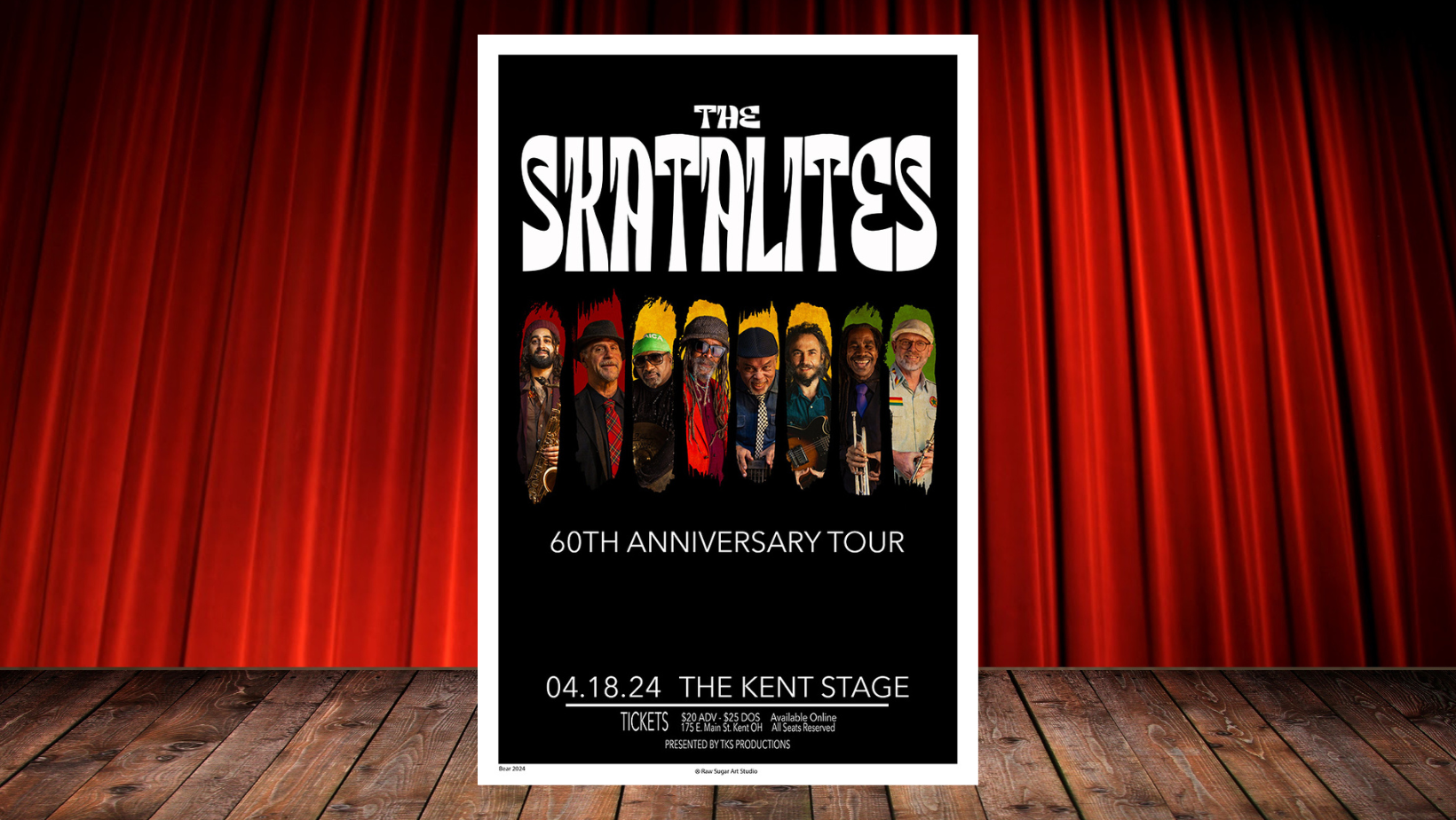 The Skatalites 60th Anniversary show The Kent Stage Raw Sugar Studio Poster
