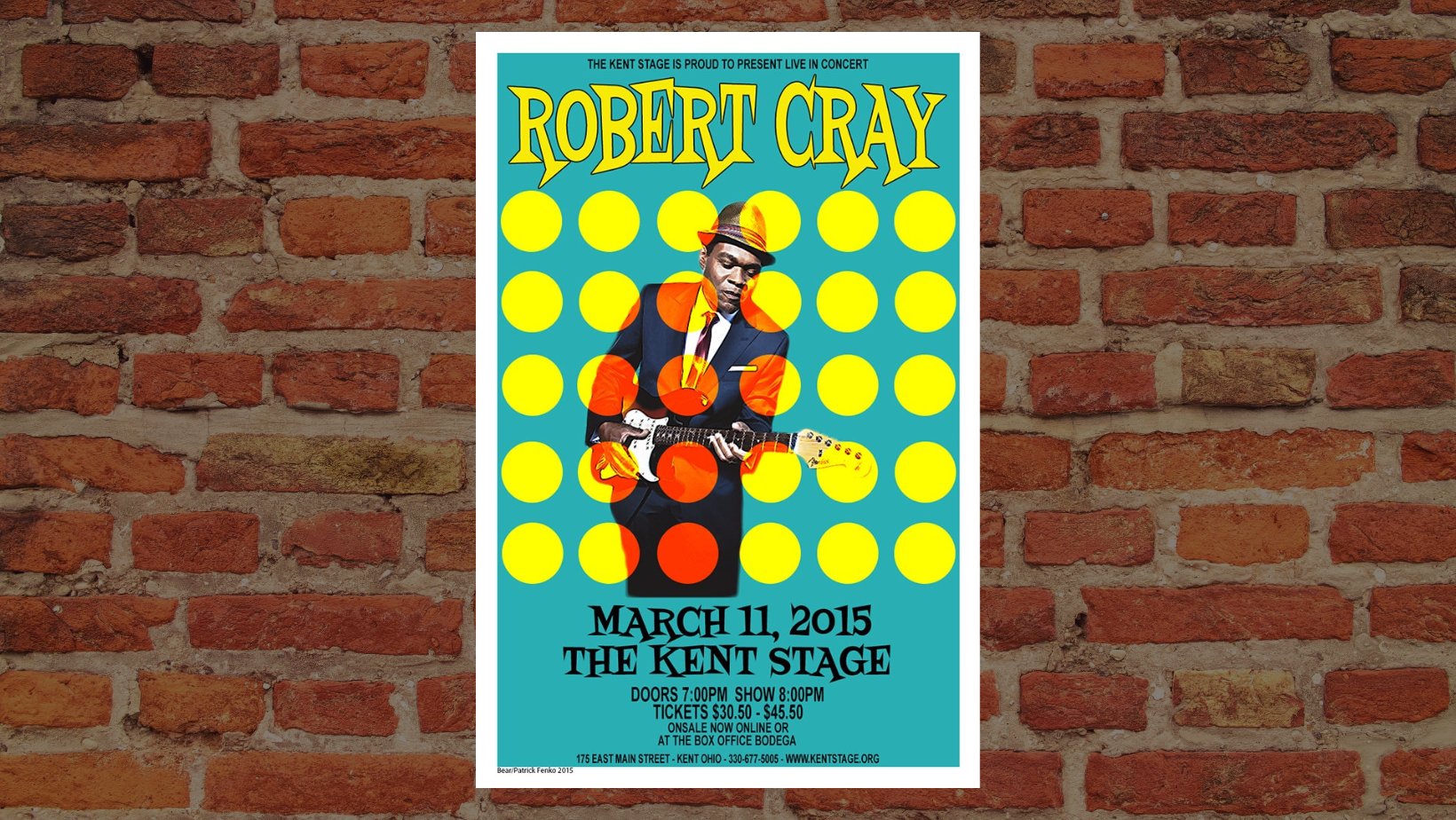 Robert Cray Kent Stage Raw Sugar Studio Poster